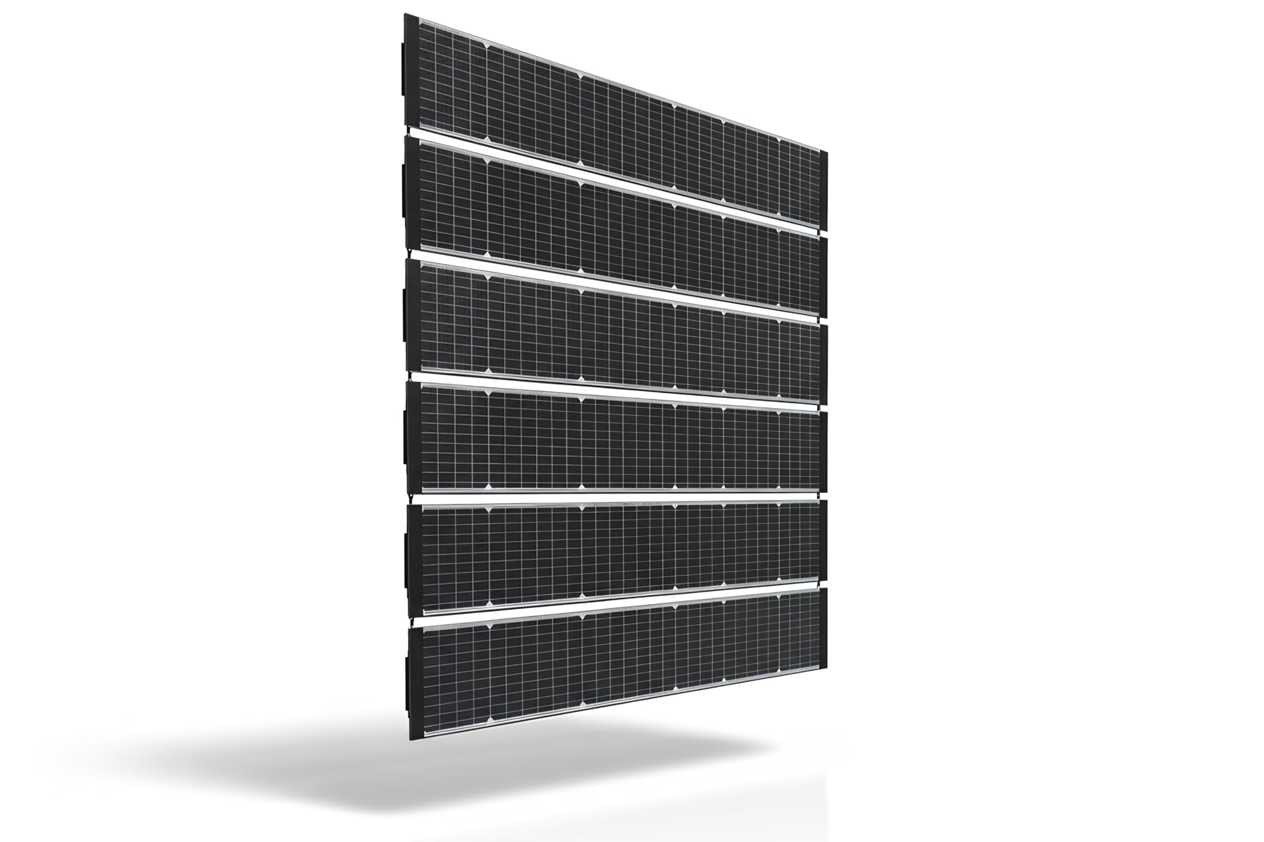 Technaxx Recinzione solare bifacciale 480W – 6x 80W moduli solari monocristallini PERC per recinzioni 2,5m – Schermo privacy & energia solare – Kit estensione 480W – 17,5% efficienza - TX-357