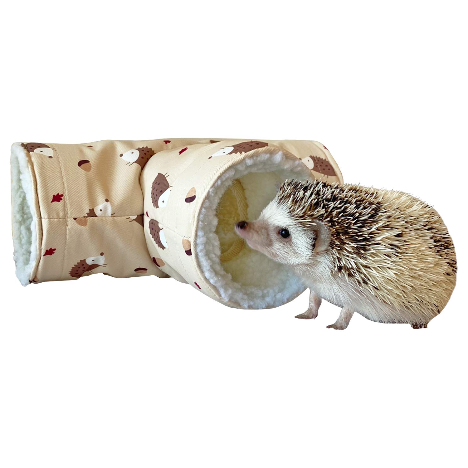 Tunnel 3 voies en polaire fait à la main pliable pour petit animal domestique jouet jouet tunnel tube pour lapin nain hamster cochon d'Inde jouets chinchilla sucre planeur hérisson grotte cachette