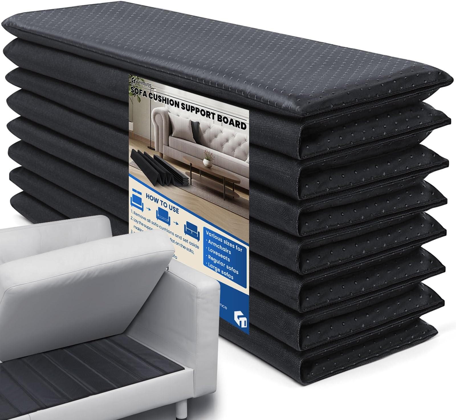 THMINS Heavy Duty Sofa Cushion Support Board for Sagging Sofas, 24''x 72'' Laminated Wood Sofa Cushion Support Board, Deep Support and Seat Protection