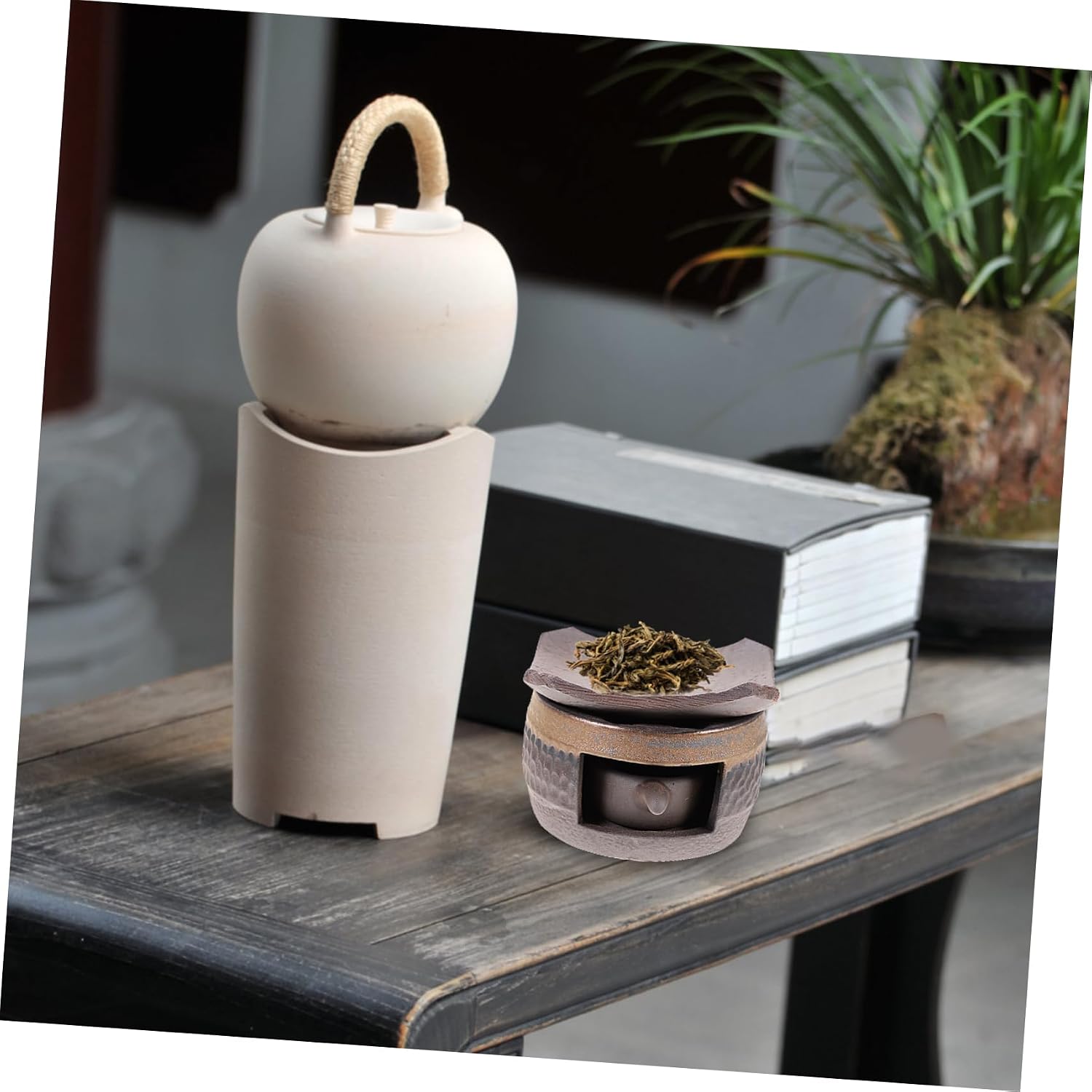 STOBAZA 1Set Ceramic Tea Warmer for Loose Leaf Teapot Stylish Tea Light Candle Stand for Home Office and Tea House for Tea Lovers