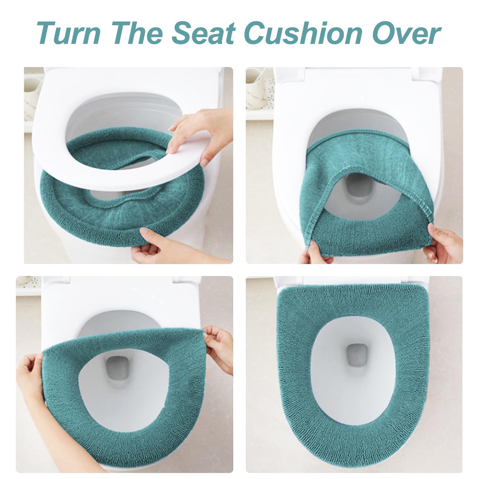 3 Coprisedili WC Morbidi - Lavabili, Universali | Per Donne E Anziani | Colori Blu, Rosa, Grigio - Foto 10