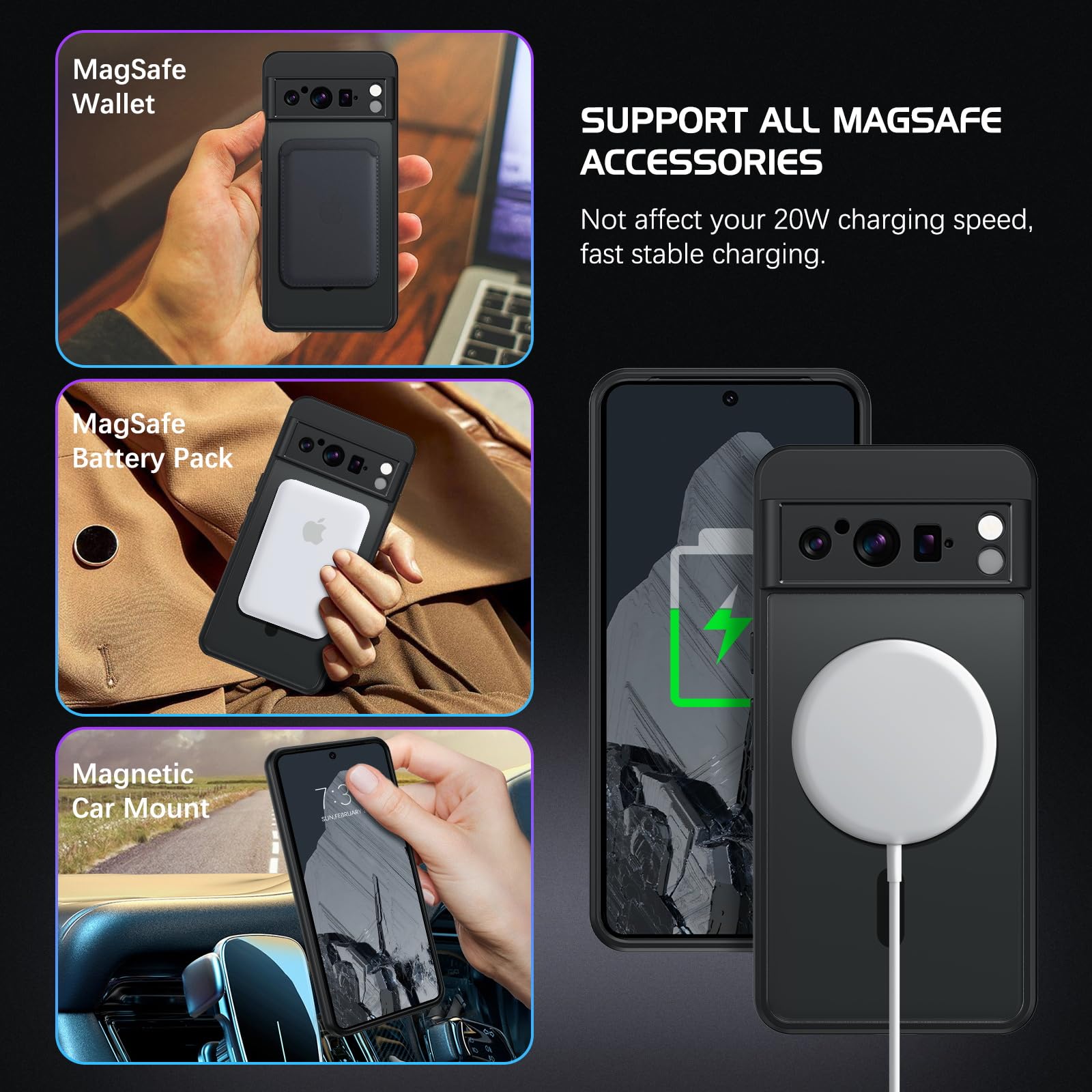 BENTOBEN MagSafe Hülle Für Google Pixel 10/10 Pro – Magnetisch, Transparent, Kratzfest & Militärischer Schutz