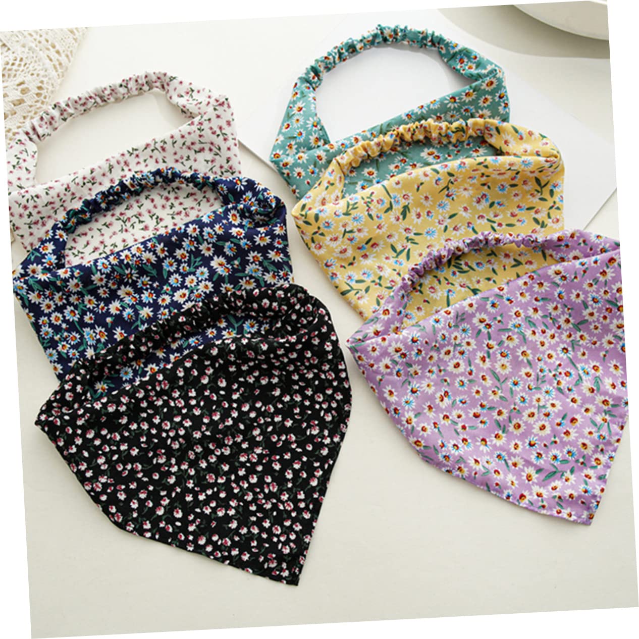 MAGICLULU 4 Sets Elegantes Turban-stirnband Mit Blumenmuster Für Damen Haarbandana Für Teenager Und Erwachsene 6 Stück X 4