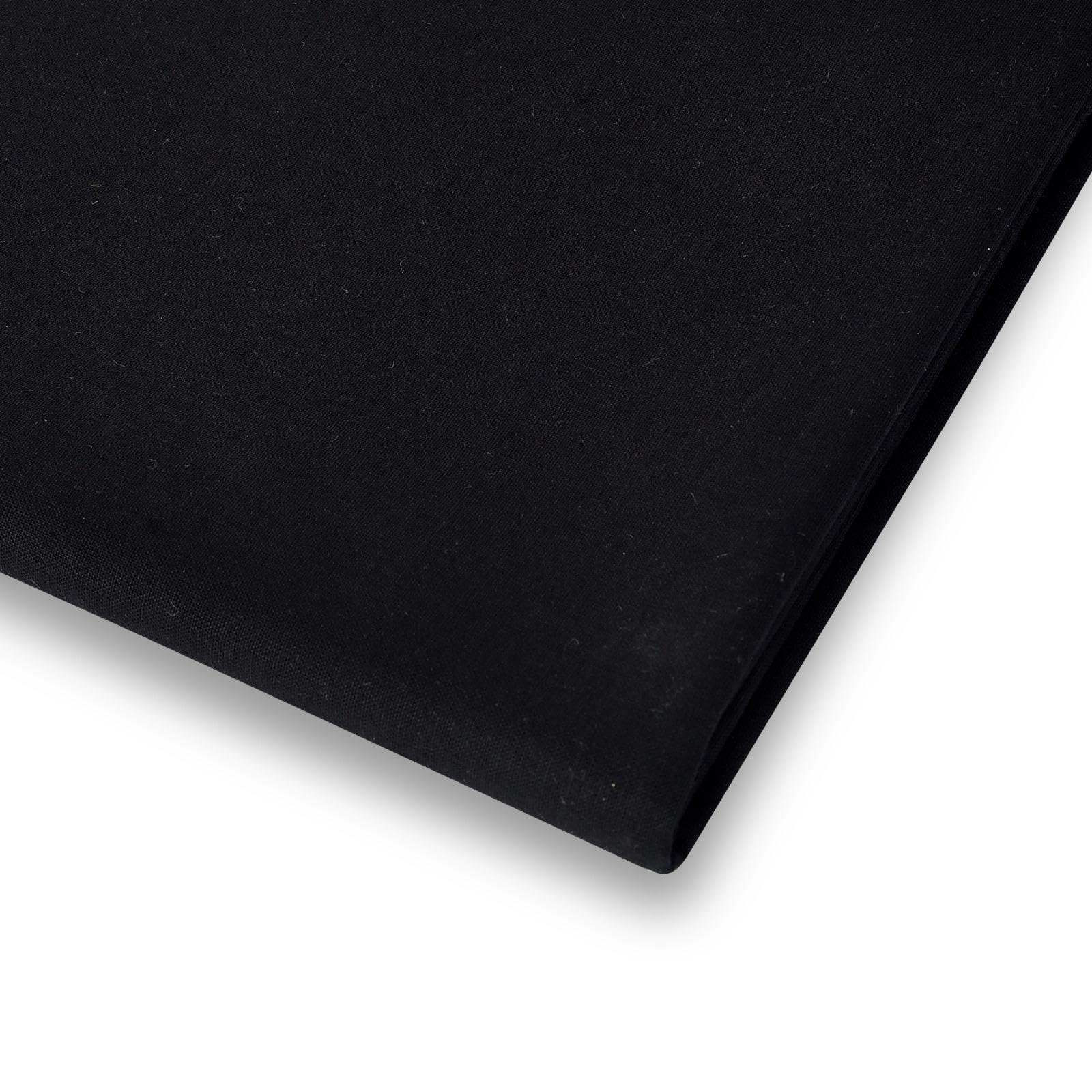 Calico Fabric (30 Metre, Black) 100% Cotton Medium Weight 58” / 147.5 cm Wide Fabric by the Metre UK Ideal for Sewing, Quilting, Pillowcases, Totes & More By FT Fashion Track — image 1