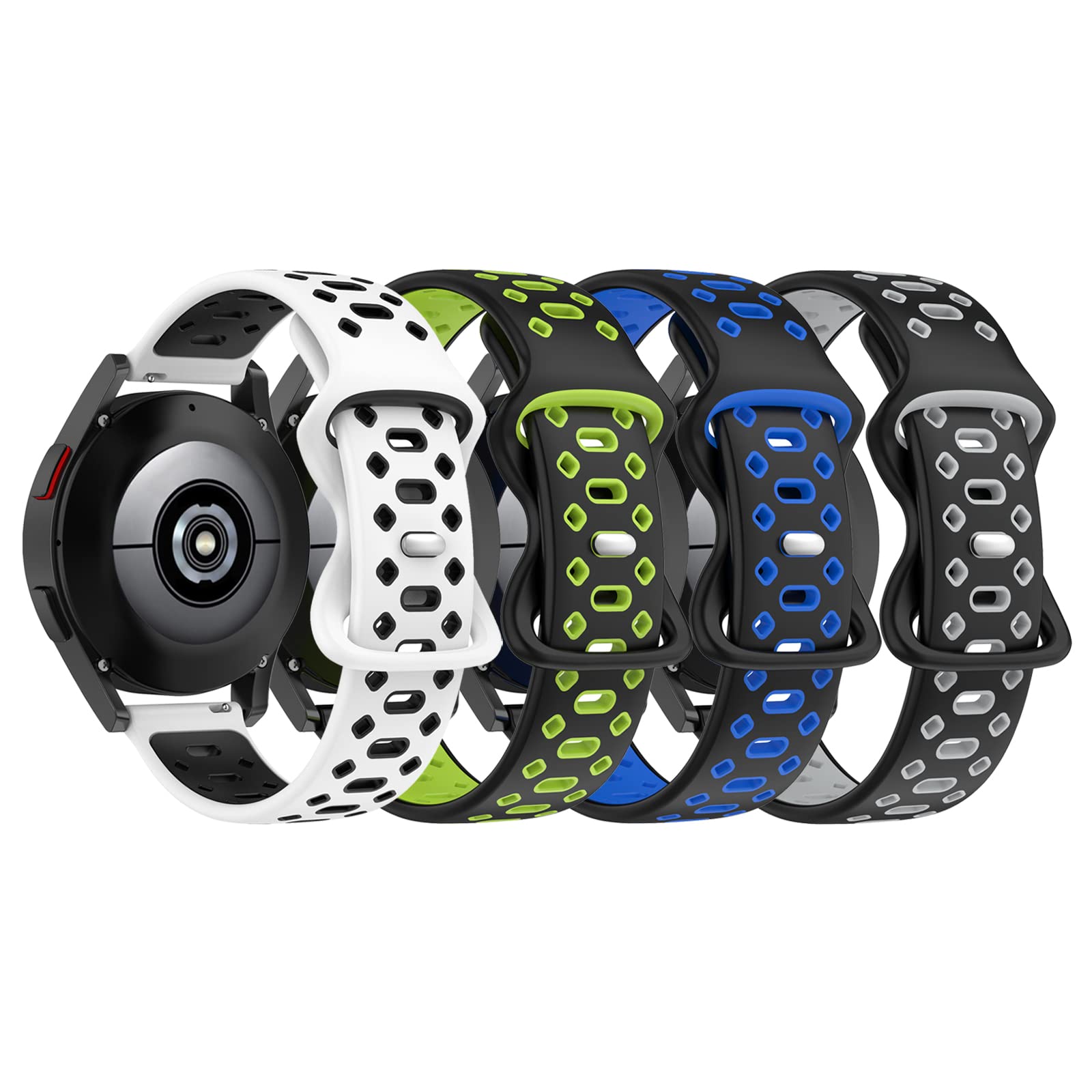 BabyValley Silicone Bands Compatible for Kospet Tank T2/M2 Replacement Bands, Soft Adjustable Wrist Strap Bands for Kospet Tank M2/ T2 Smartwatch Accessories (4 Colors B)