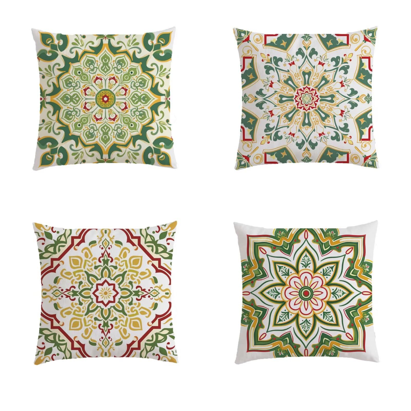 Housse de coussin 50x50cm en lin durable pour canapé extérieur chic