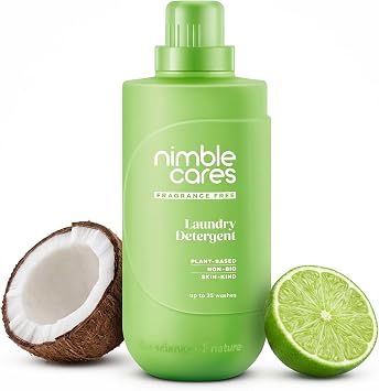 Nimble Cares Fragrance-Free Non-Bio Laundry Detergent, Plant-Based 800ml
