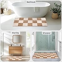 Vista 5 de PURRUGS Bathroom Rug Non-Slip Machine Washable 20" x 30", Super Absorbent and Quick-Dry Bath Mat, Extra Soft and Plush Bath Rug for Shower, Bathtub