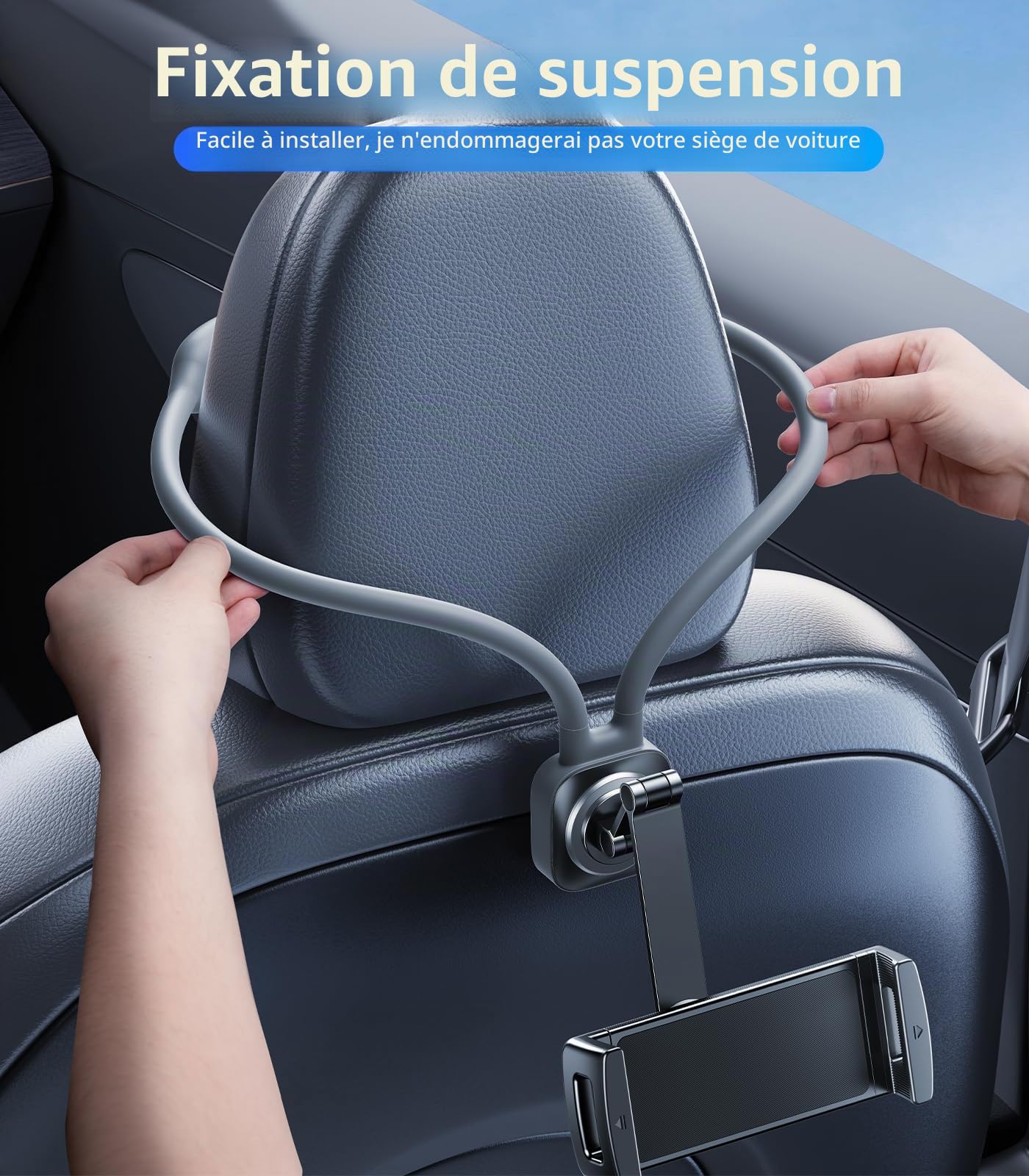 Support de tablette iPad pour voiture Accessoires pour siège arrière pour Tesla/Sport/Bucket/Sièges Performance, Support pour appuie-tête arrière pour tablette pour Enfants/Adultes