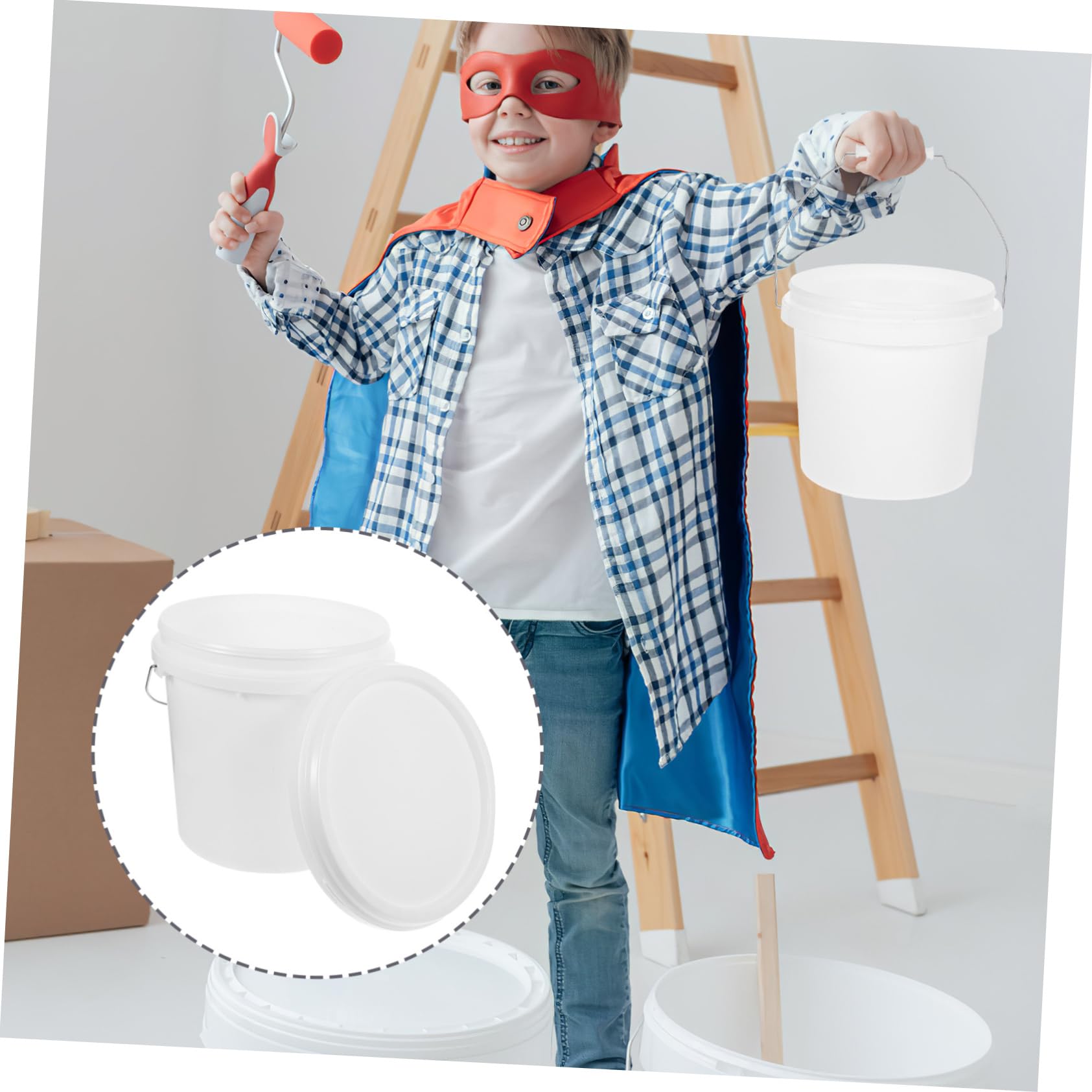 UKCOCO Cubo De Pintura De Cubo Vacío con Tapa Hermética para Uso Taller o Obra