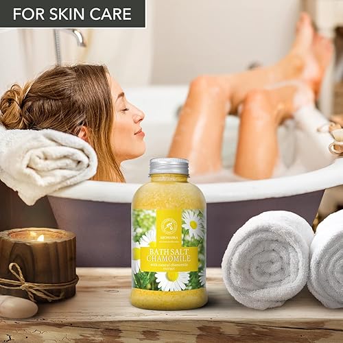 Miniatura 8 de Sal marina de baño de manzanilla de 21.16 onzas (21.16oz) - Sales de baño con extracto de manzanilla natural para baño - Baño relajante - Cuidado
