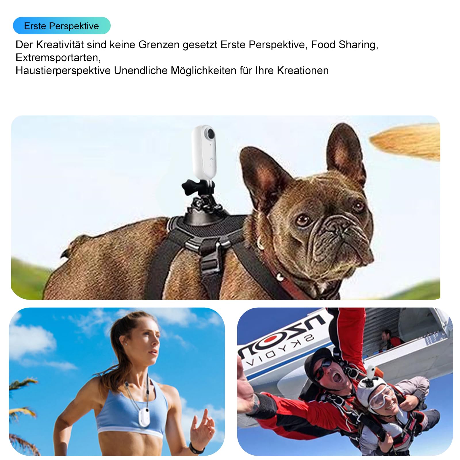 TKMARS 1080P Action Cam wasserdicht – Kopfkamera,Minikamera mit Aufzeichnung für Motorrad,Sport,Tauchen,Wandern & Haustiere