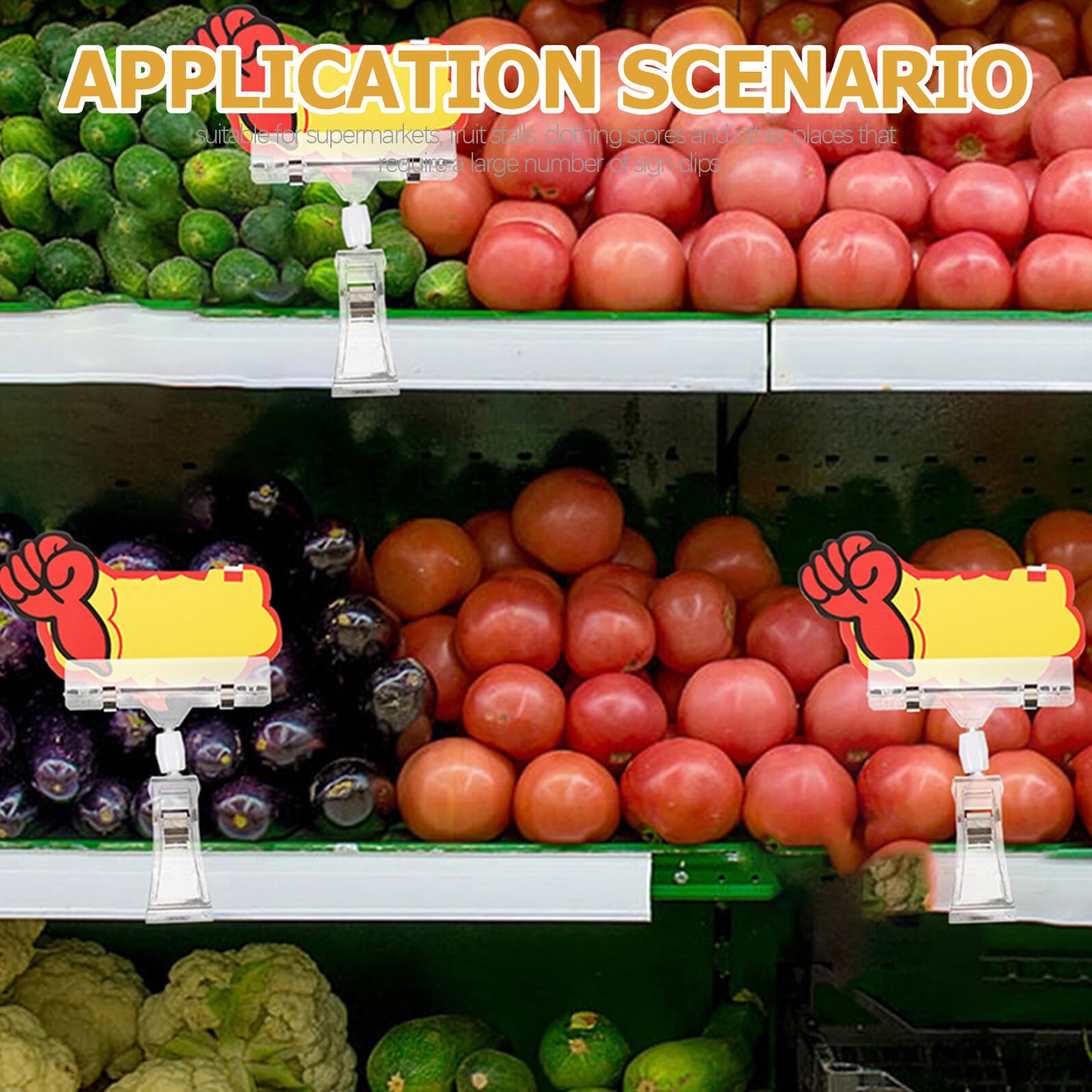 Cabilock Porta Etichette Trasparenti Girevoli Clip per Esposizione Insegne al Dettaglio Set da 24 Pezzi Supporto per Cartellini Prezzo su Scaffali per Supermercati e Negozi Retail