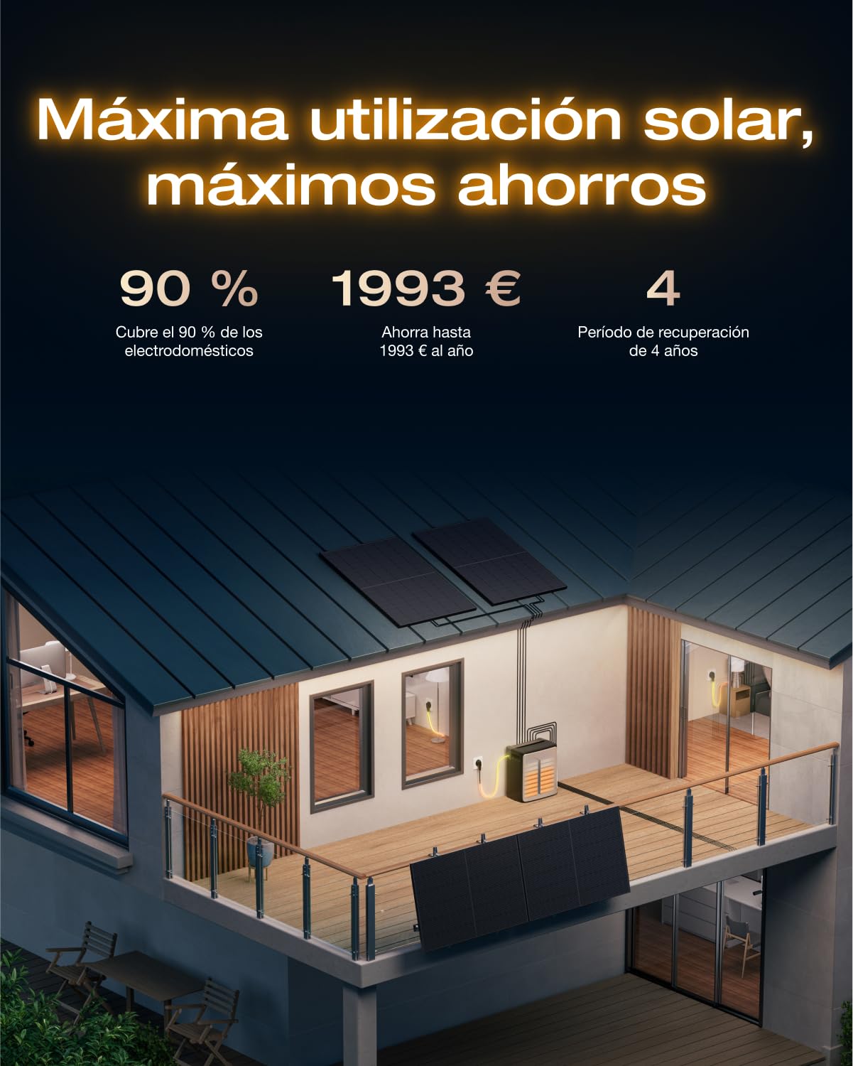 EF EcoFlow STREAM Ultra X batería de 3,84 kWh para kit solar, entrada solar de 2800 W (4 MPPT), dos puertos de CA de 2300 W, batería LFP de 6000 ciclos, control inteligente con IA, plug-and-play
