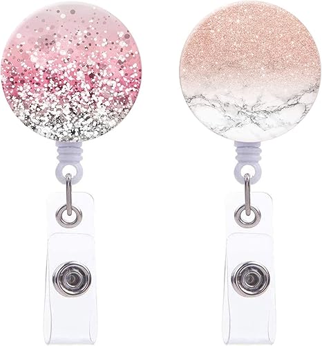 Soporte para insignias carrete retráctil con clip para cinturón clip para insignias de identificación portatarjetas de identificación horizontales