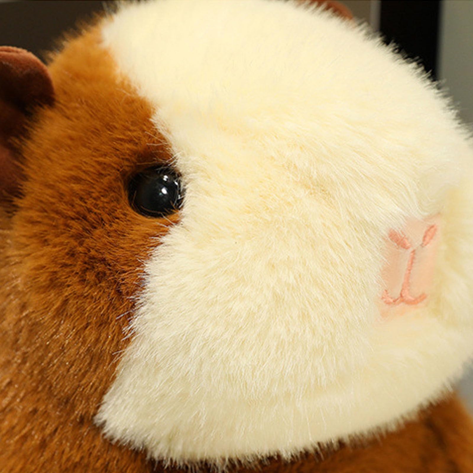 Plüschtier, Niedliches Meerschweinchen-Plüschtier, weiches molliges Hamster-Stofftier, Kuscheltier for Mädchen und Jungen(Beige,26cm)