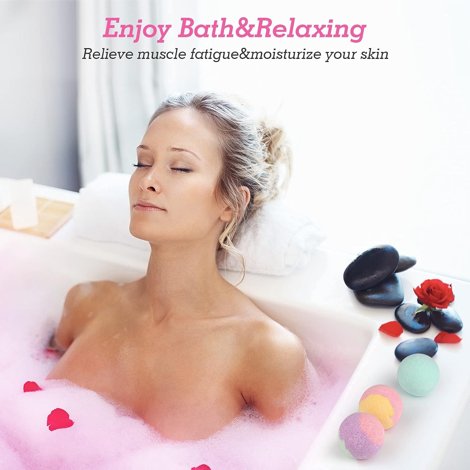 Bombe de Bain Original,16PCS Boule de Bain Femme Relaxante ,Coffret Bombe de Bain