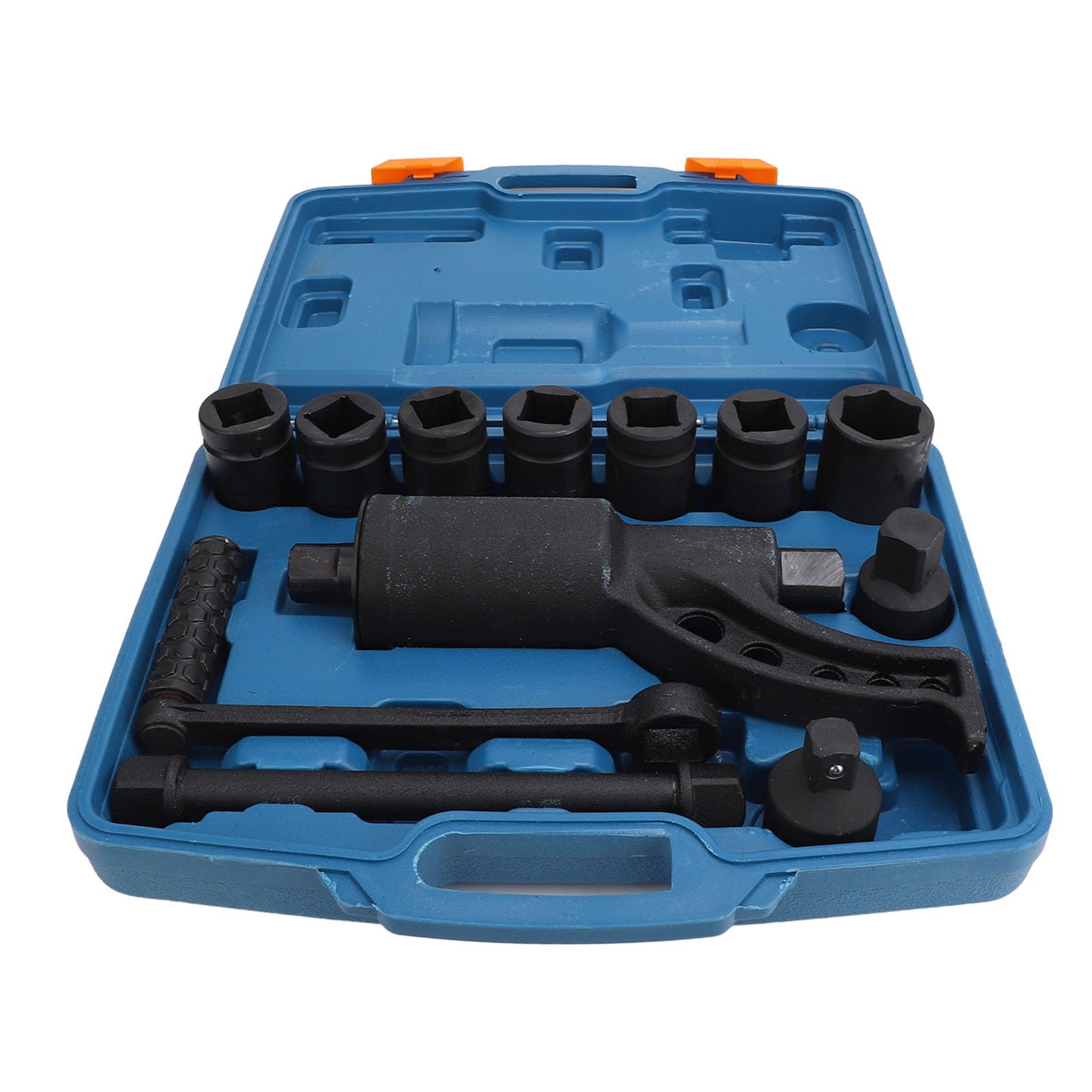 Yctze Ensemble de Clés Multiplicateur de Service avec 9 Douilles - Alloy Steel inch Lug Nut Remover pour Les Camions, Bus, VR - Conception de Sauvegarde de la Main-d'œuvre