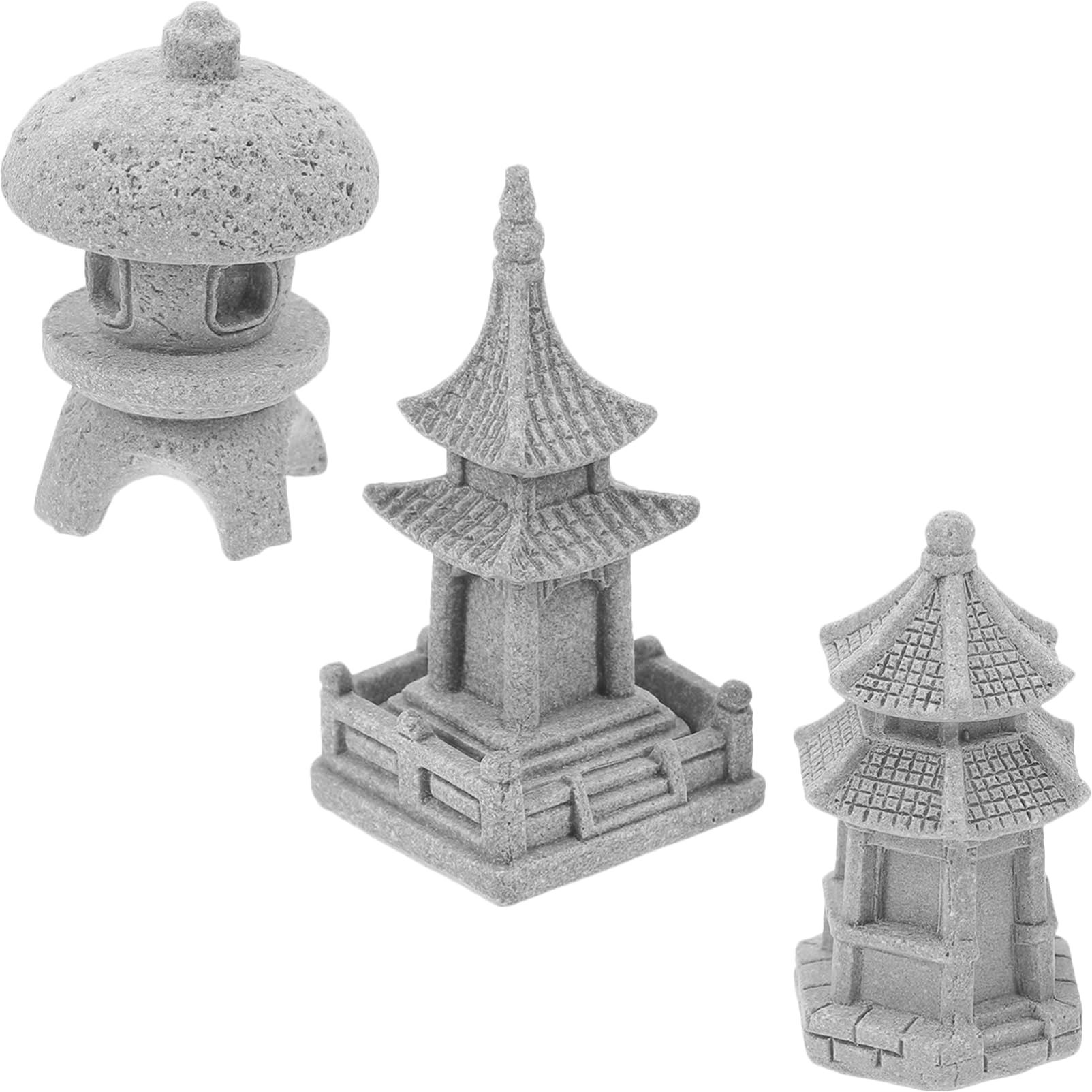 BESTonZON 3 Sätze Teiliges Pavillon Miniatur Statue Für Bonsai Und Garten Dekoration Langlebig Für Balkon Und Terrasse Geeignet 3 Stück * 3