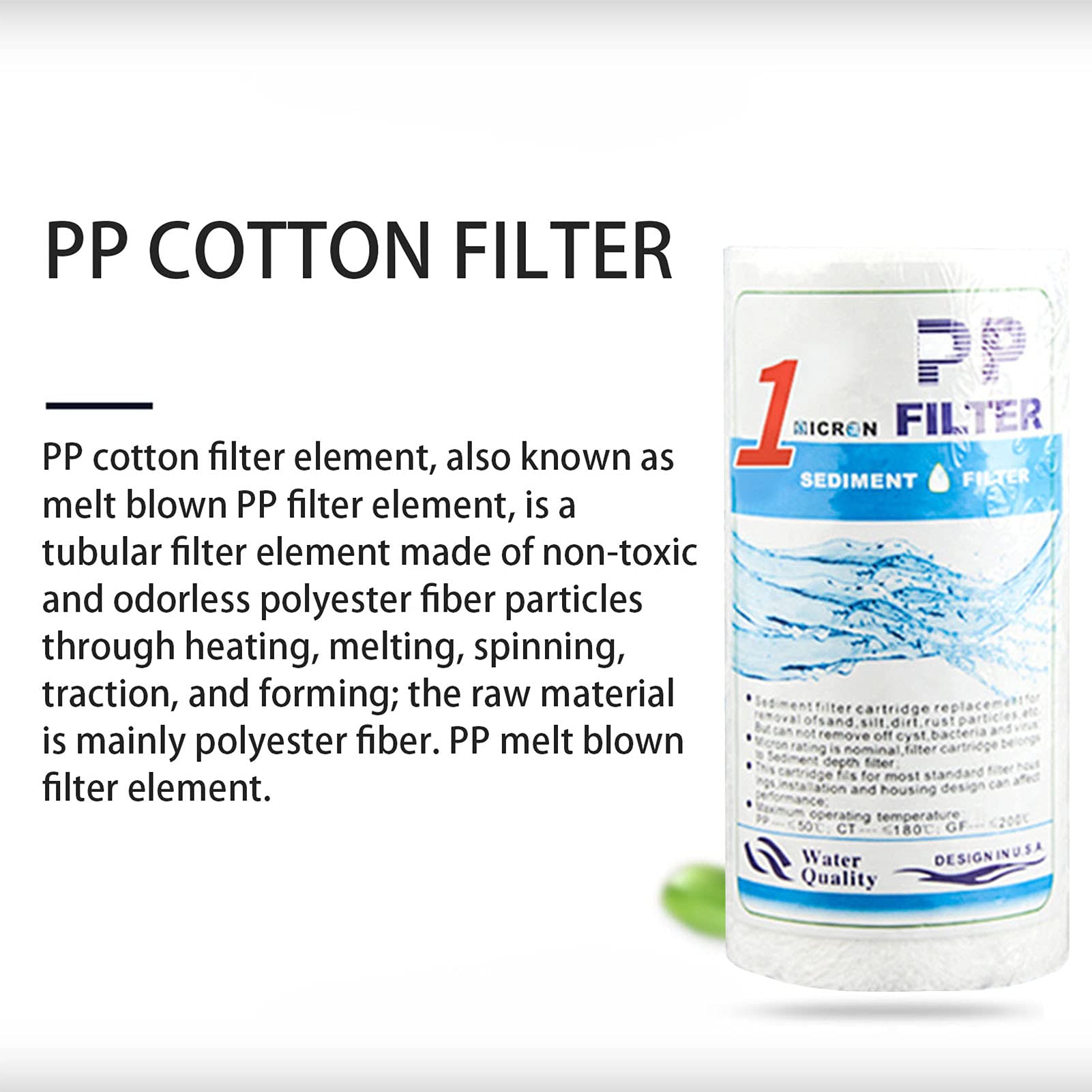 Filtri Per Sedimenti Acqua 9 Pezzi - Polipropilene 5 Pollici, 1 Micron, Per Cucina E Acquari - Foto 7