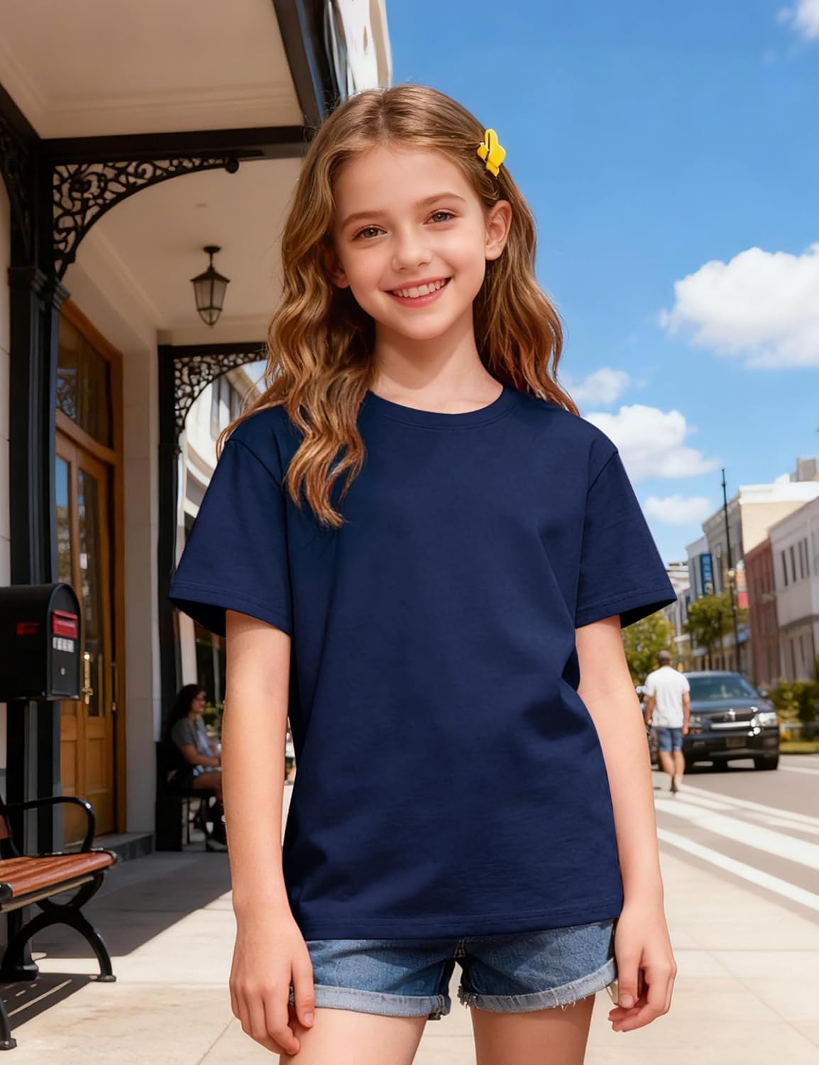 Girls Short Sleeve T-Shirts Oversize Top Shirt for Tween Girl Trendy Clothes Size 5-14 Years - Image 3