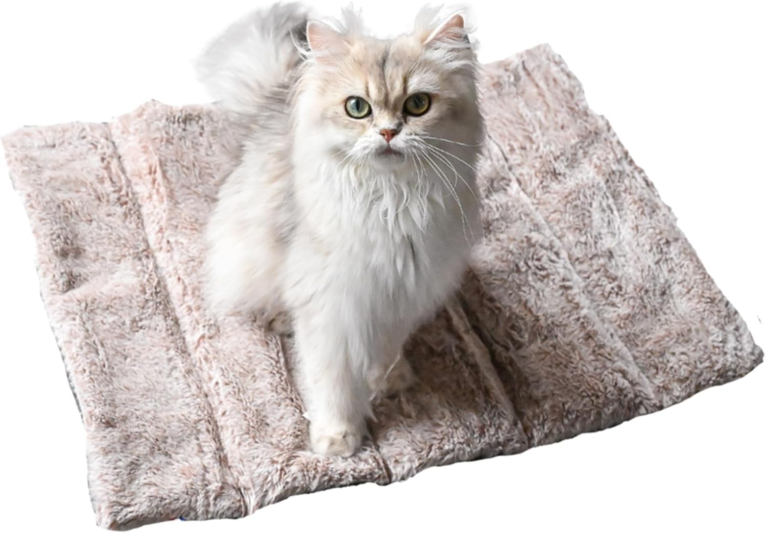 XL 110x85cm  Rectangular Beige Cat and Dog Bed - Relieves and Preserves Joints - Reversible Summer/Winter mat and Easy to Carry - Machine Washable and Does Not Deform ) Beige