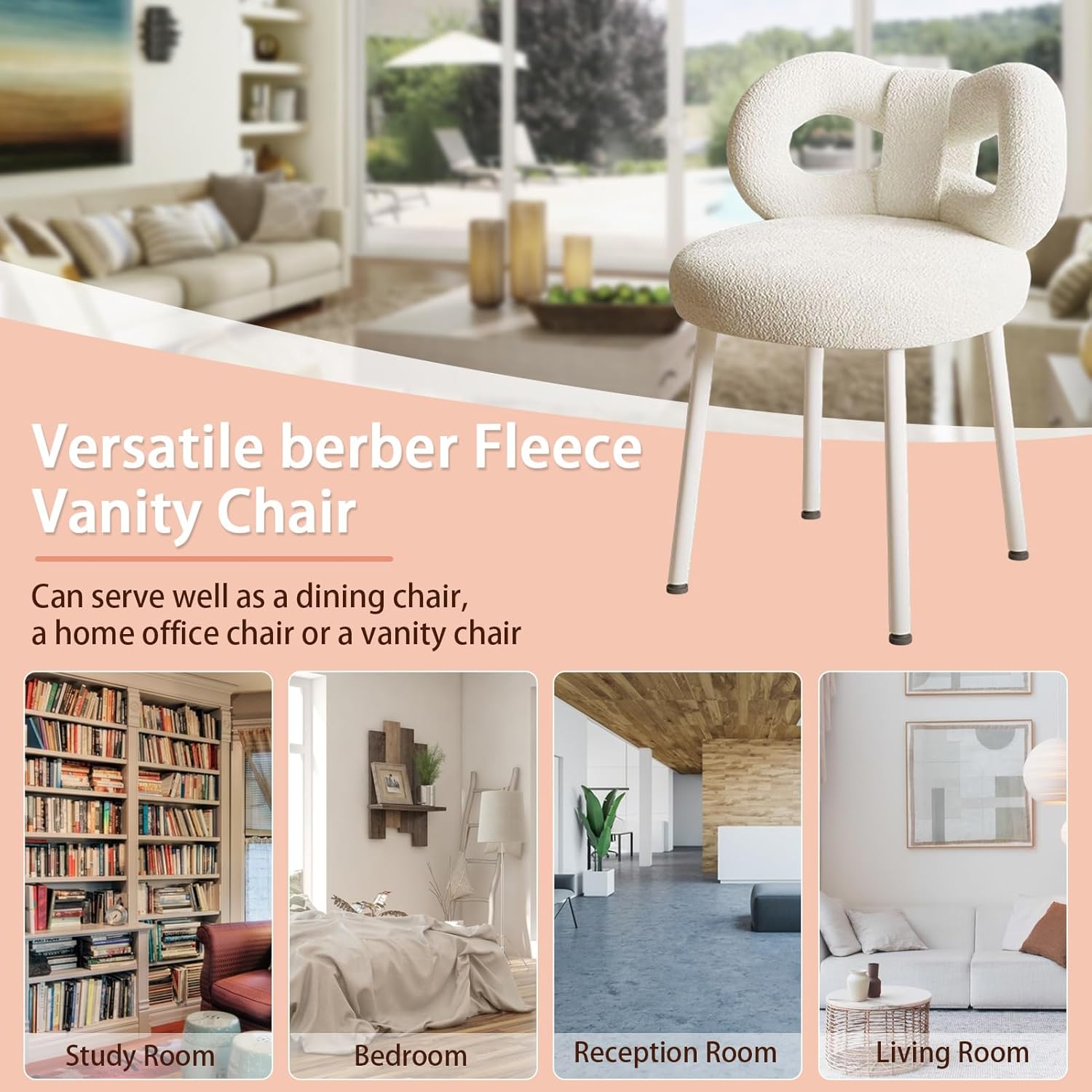 YOXIER Velvet Accent Shell Chair with Gold Metal Legs - Vanity & Guest Chair for Makeup Room, Living Room & Bedroom