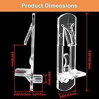 Vista 2 de 20 piezas de clavijas de estante de plástico con bloqueo, clavijas de soporte de estante de plástico transparente de 6 mm, 3/4", para agujeros