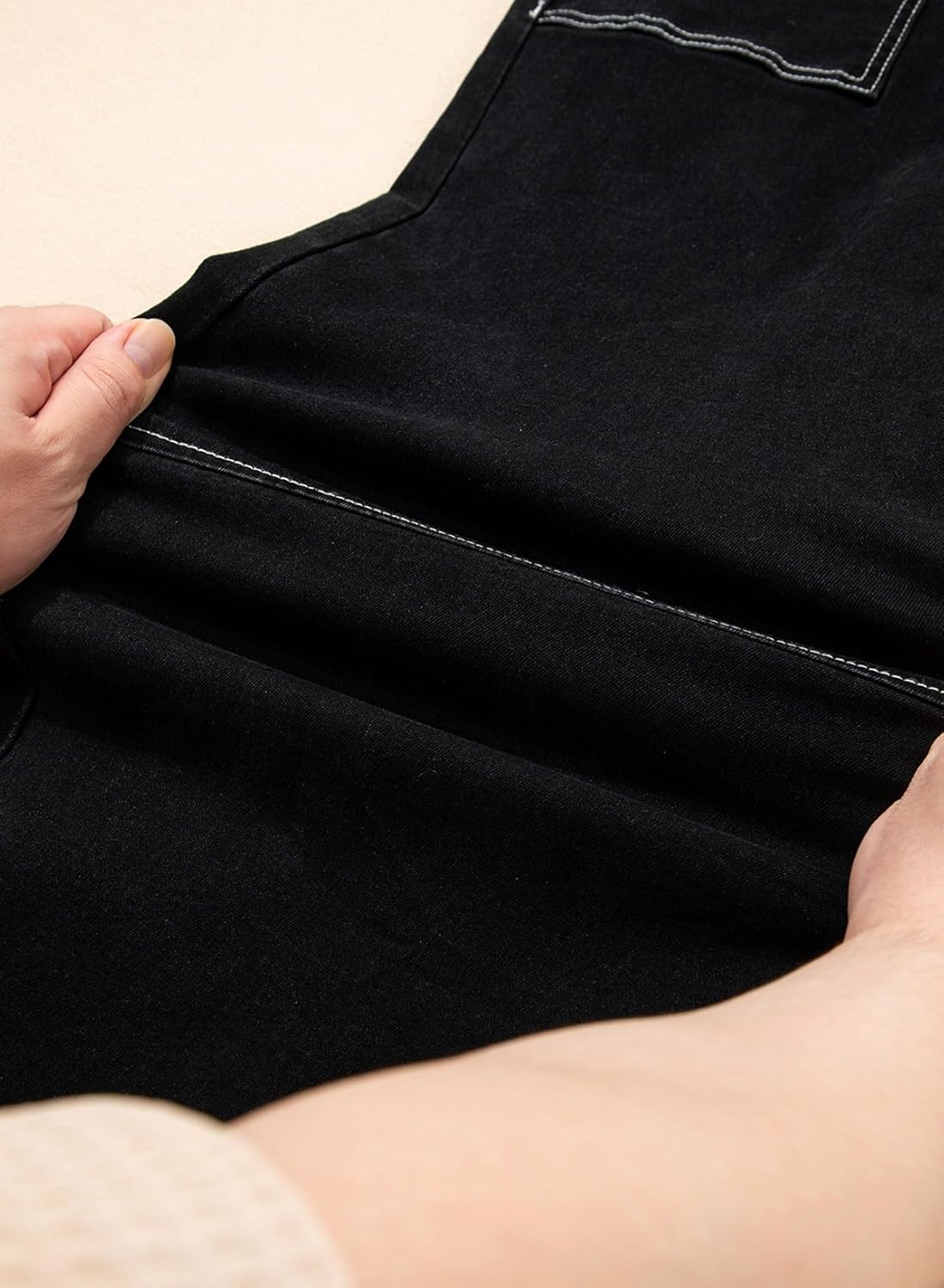 Sidefeel Women's Wide Leg Jeans High Waisted Elastic Stretchy Straight Leg Trendy Drawstring Baggy Pull On Denim Pants - Image 6