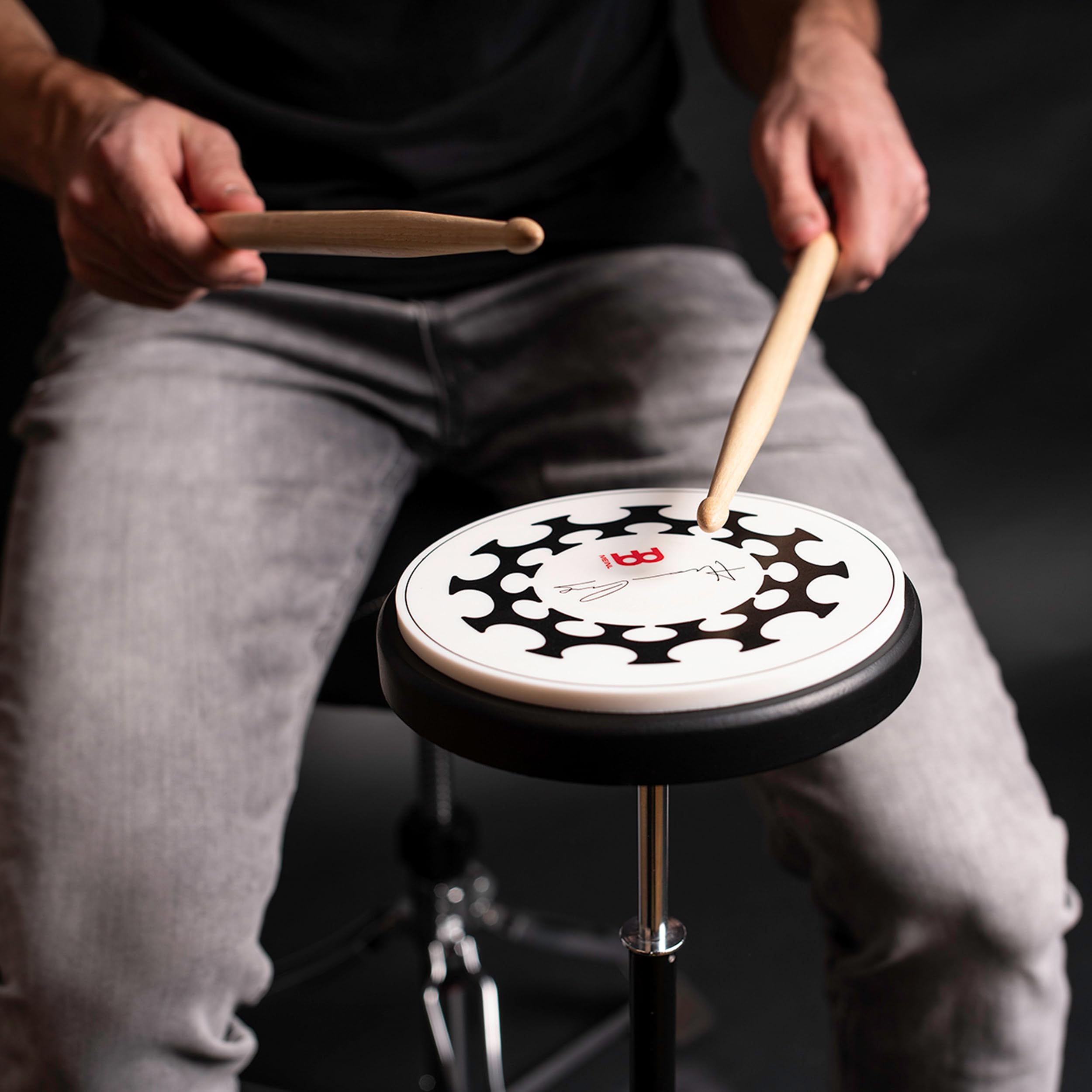 Meinl Cymbals 6 Marshmallow Drum Practice Pad voor Ultra-Stil Plakken (15, 24cm) Medium Rebound - Zwart - Monteerbaar op Bekkens Stands (MMP6BK