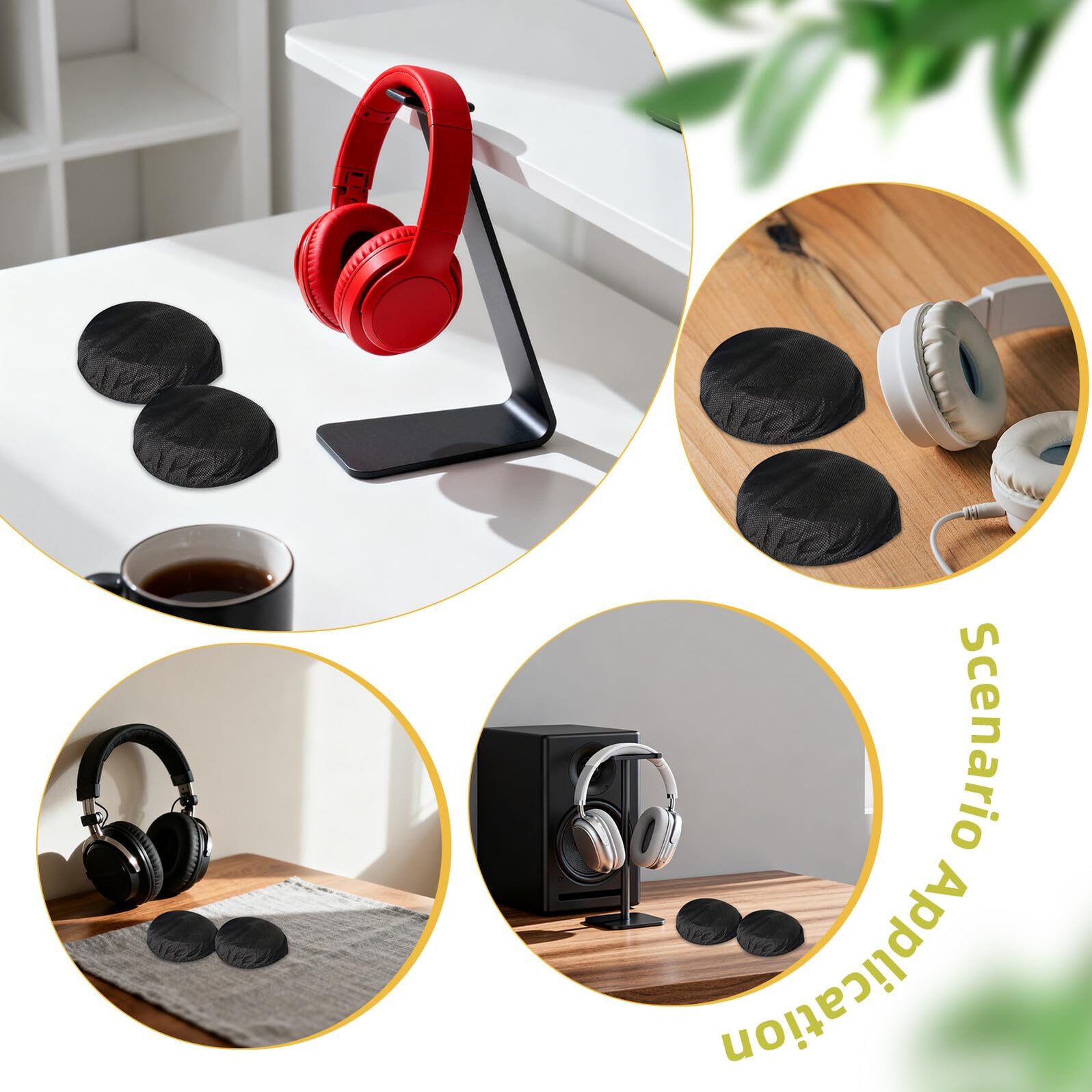 300 Pezzi Copri Auricolari Cuffie in Tessuto Non Tessuto Protezione per Cuscinetti Over-ear Gaming Palestra e Aviatore Morbidi Traspiranti e Facili da Sostituire Compatibili con