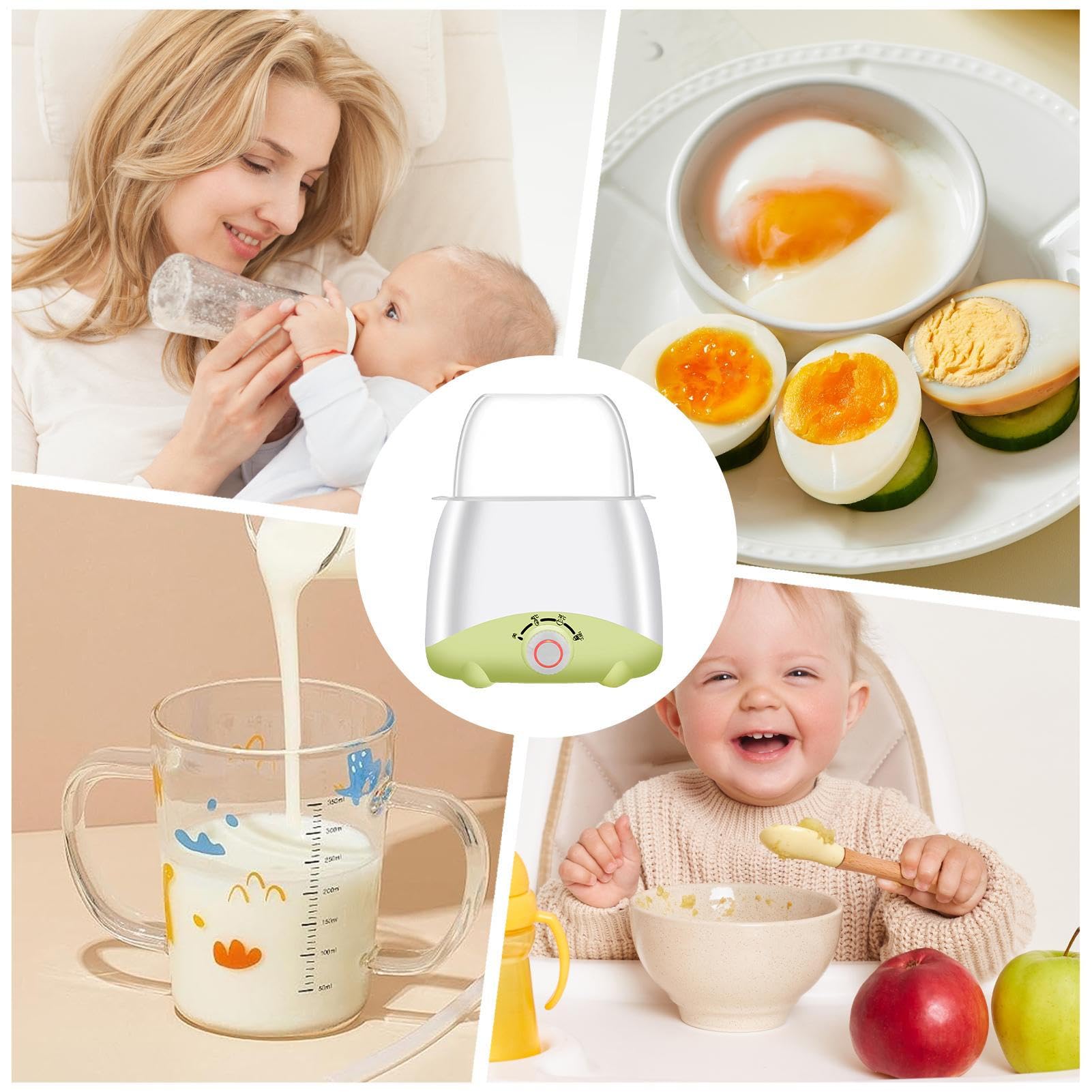 Calentador de Biberones Rápido Calientabiberones para Leche Materna | Máquina Portátil con Control Preciso de Temperatura para Mamá Viaje Coche