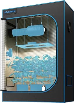 Grow Tent 4x248"x24"x72", Heavy Duty 1680D Mylar Indoor Grow Tent for Plant, Space-Saving Rectangle Hydroponic Tent with Observation Window, Metal Frame & Floor Tray