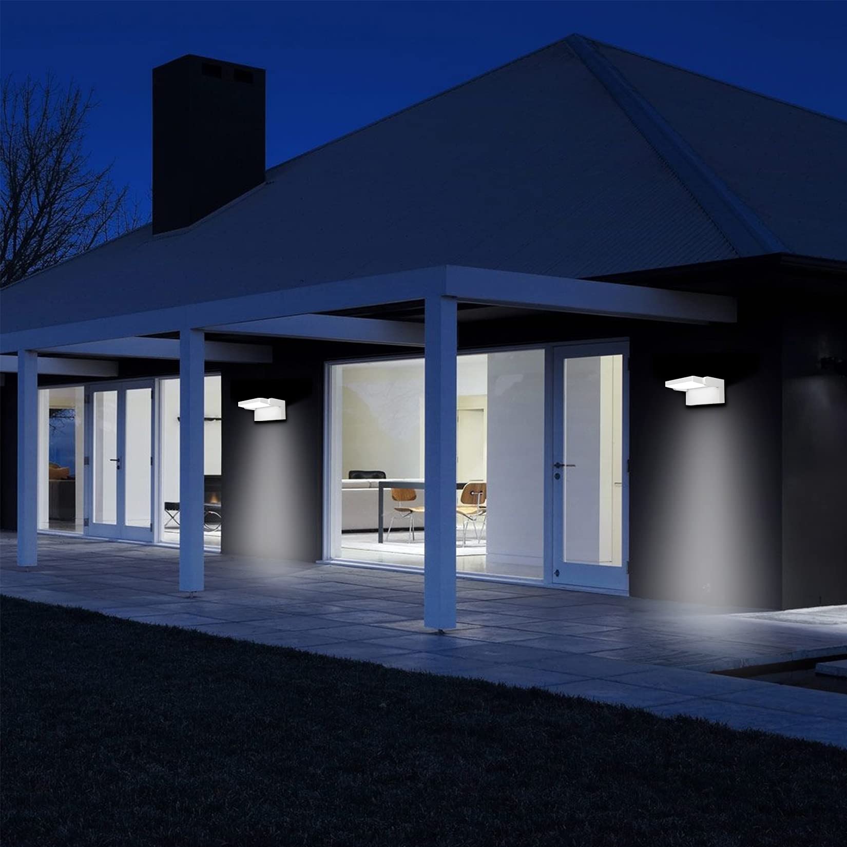 Klighten 24W Lampade da Parete LED Esterno Interno IP65, Lampade Esterno Orientabile Applique Moderno da Parete in Alluminio per Corridoio Ingresso Giardini, Bianco Freddo 5700K-6000K, Bianca