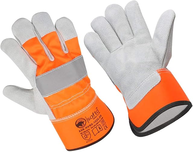 SAFTA Heavy Duty Gardening Gloves Thorn Proof, Gardening Gift for Men & Ladies, Gardening Gauntlet, Thermal, Gripper, Rigger. (XL(10), Green)