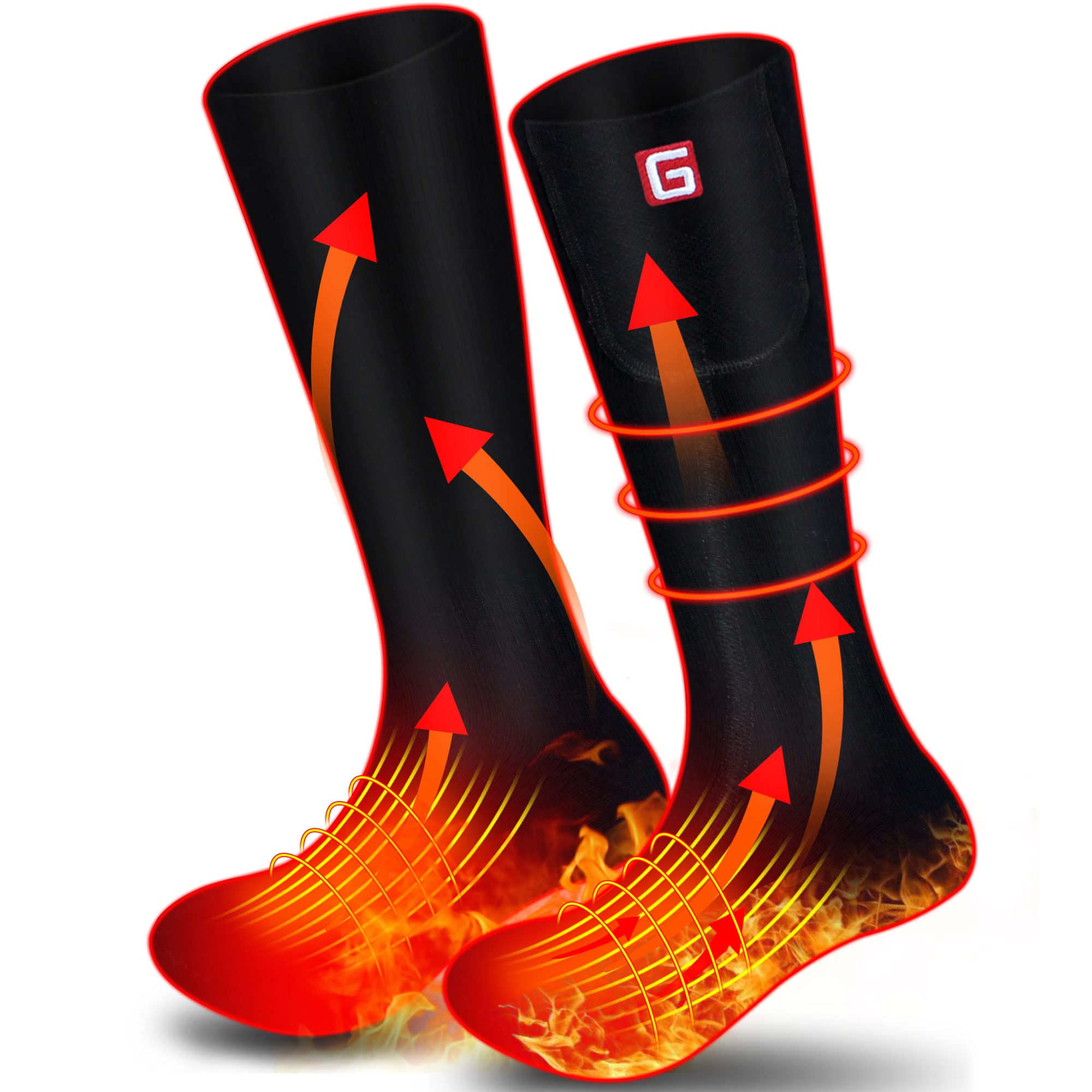 Spring Heated Socks - Rechargeable, Heating Men Women, Thermal Insulated, Sports Women's Hiking Winter Heating Socks