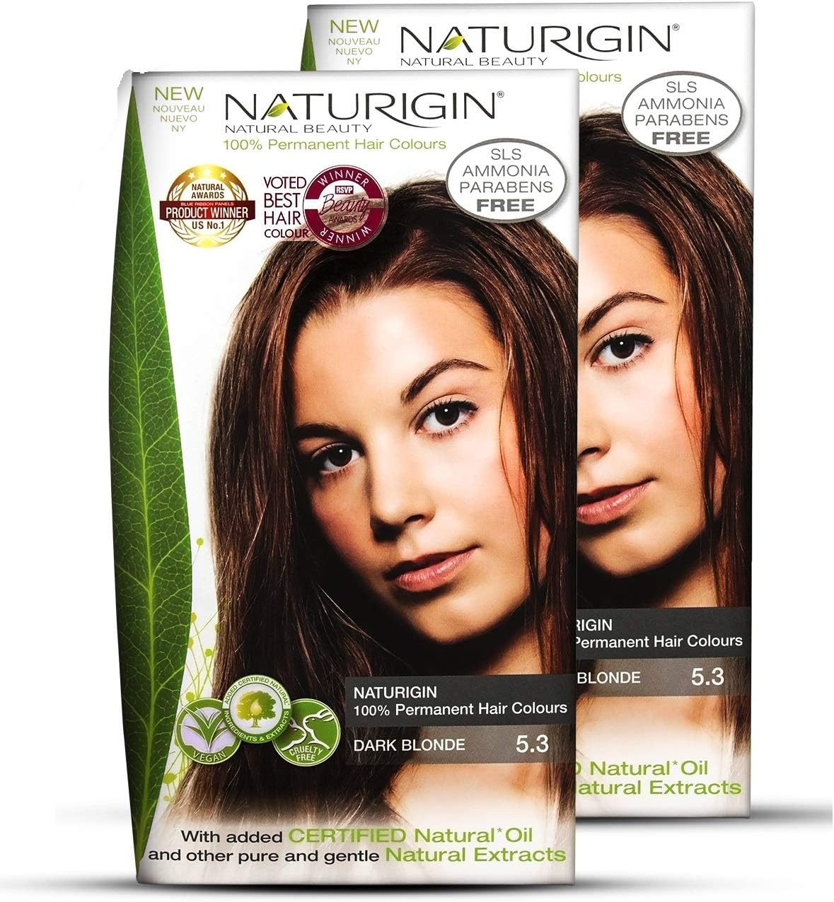 Naturigin® Permanent Hair Color - Dark Blonde 5.3 Pack of 2