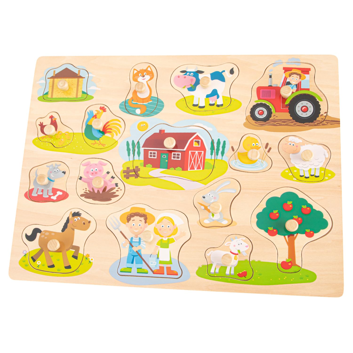 New Classic Toys - Peg Puzzle - Farm
