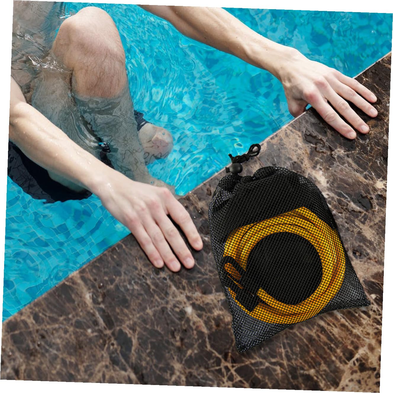 UPKOCH Fasce di Resistenza per Allenamento al Nuoto Attrezzatura per Allenamento al Nuoto Statico e Jogging in Acqua