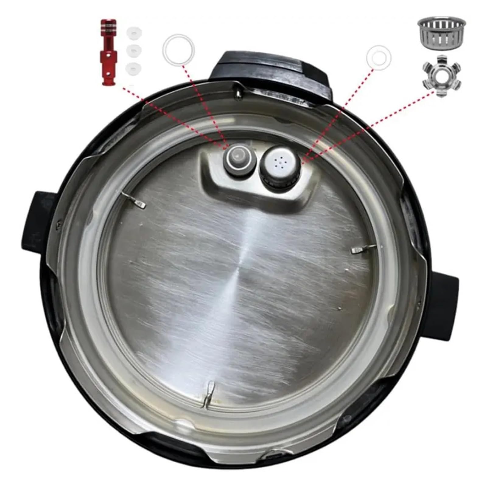 Topfdichtungsring Dampfablassgriff, Dichtungsring, Schwimmerventil, Antiblockierschild-Ersatzteile for Pot LUX80 8QT