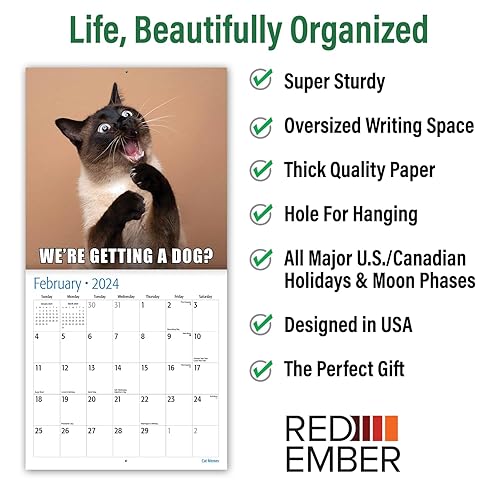 Snapklik.com : Cat Memes 2024 Hangable Monthly Wall Calendar 12 X 24 Open  Thick & Sturdy Paper Giftable Kids Teen Fun Funny Cute Cats These Kitties  Are Going Viral