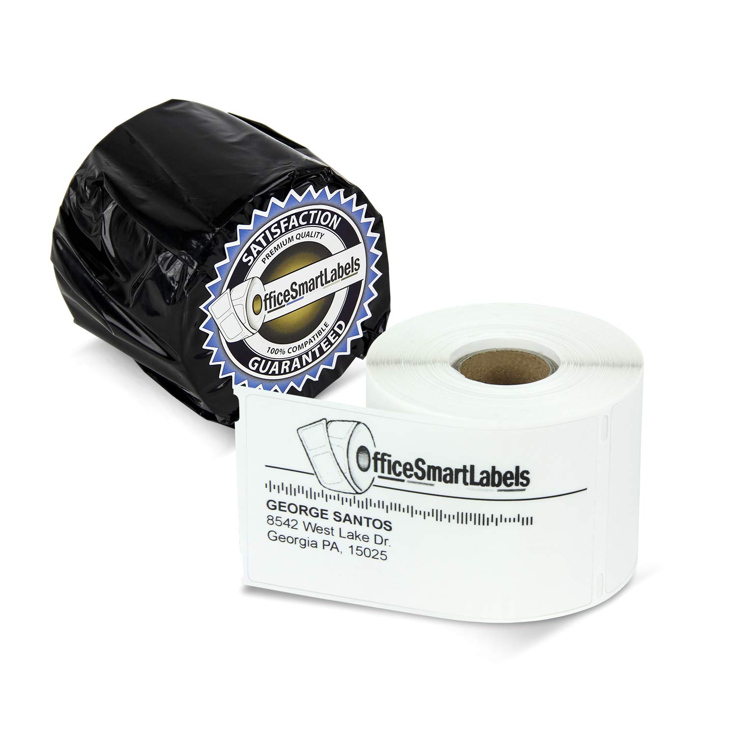 OfficeSmartLabels 2-5/16 x 4 inch Clear Shipping Labels, Compatible with 30269 for Dymo® Thermal Printers (1 Roll / 300 Labels per Roll)