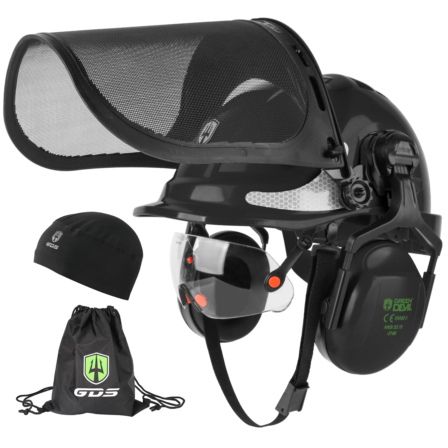 GREEN DEVIL Chainsaw Safety Protective Helmet Forestry Helmet with