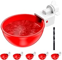 ZenxyHoC Chicken Waterer Cups 6 Pack - Leak-Proof Automatic DIY Poultry Waterers with 3/8'' Hole Saw for Chickens Ducks