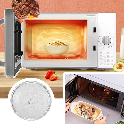 Miniatura 2 de Reemplazo de placa giratoria de vidrio para microondas, diámetro redondo de la placa de vidrio de la microonda 9.646 in, 10.039 in, 10.630 in,