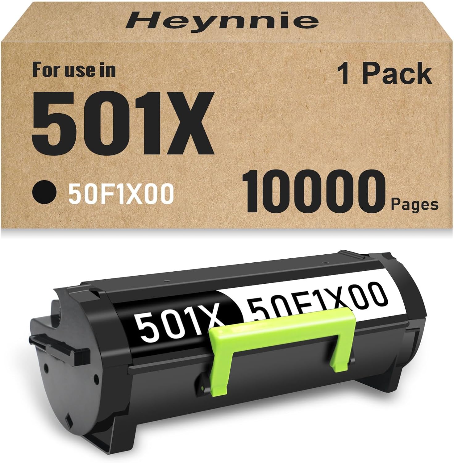 50F1X00 501X Remanufactured Toner Cartridge Replacement for Lexmark 50F1X00 501 X for MS410d MS410dn MS415dn MS510dn MS610de MS610dn MS610dte MS610dtn Printer (1 Black)