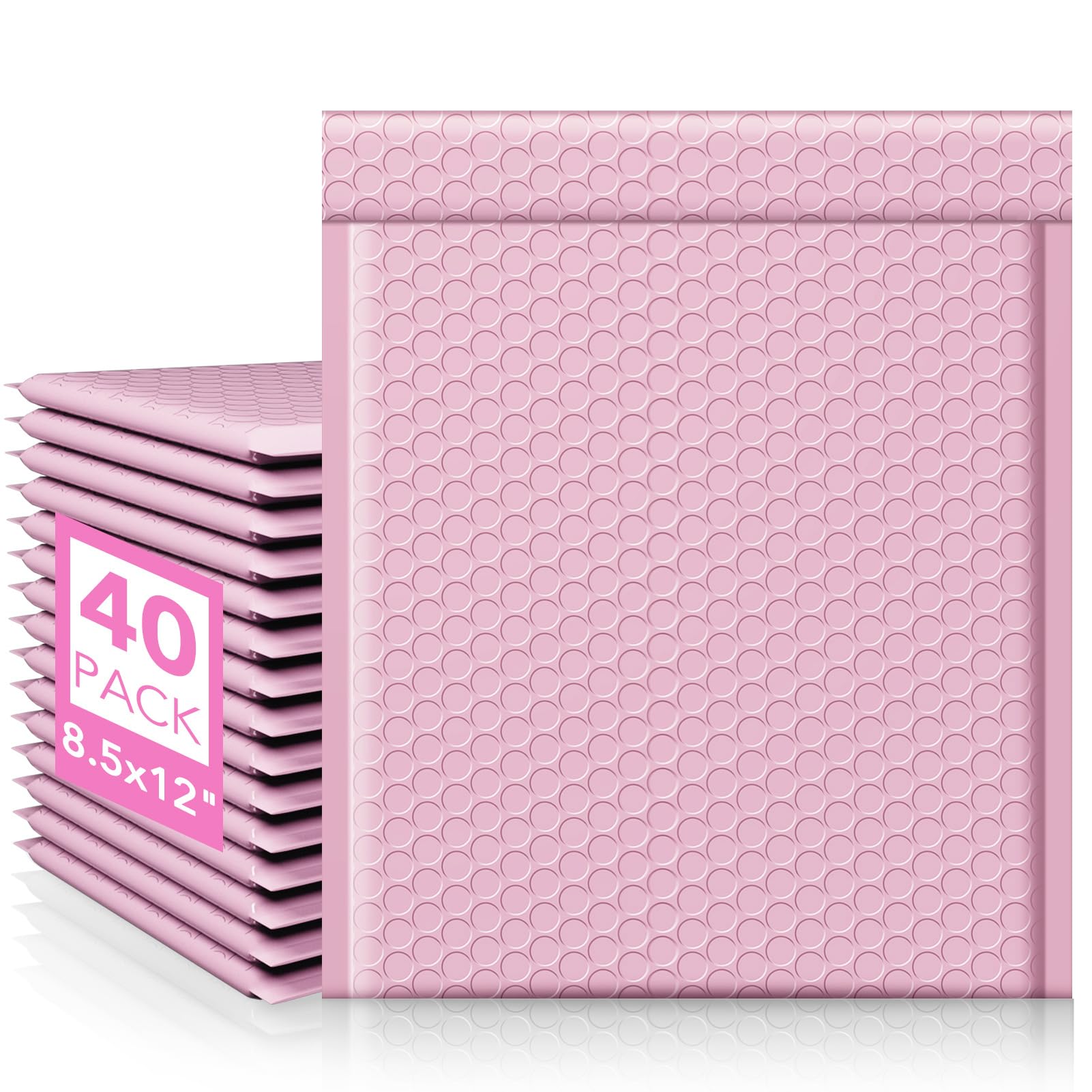 Fuxury Bubble Mailers 8.5x12" Large Padded Envelopes 40 Pack Usable 8.5x11"