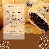 Vista 6 de Real Lancashire Eccles Cakes Tradicionalmente hecho a mano con mantequilla pura y grosellas secas Snacks británicos Deliciosos pasteles