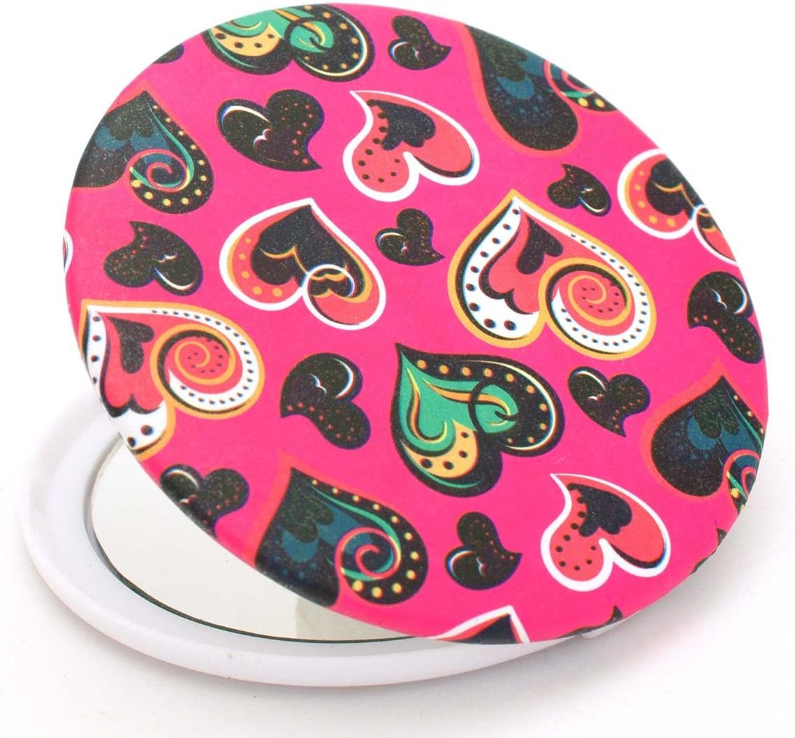 Color Fever Dancing Hearts Dual Magnifying Compact Mirror