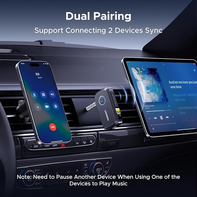 Receptor Bluetooth 6.0 para Coche con LDAC, Cancelación de Ruido AI miniatura 8